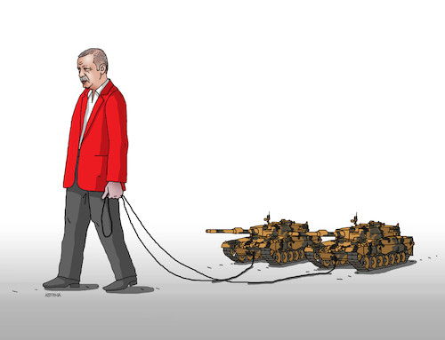 Cartoon: erdotankovo (medium) by Lubomir Kotrha tagged turkey,syria,kurds,isis,usa,war,erdogan,assad,trump,putin