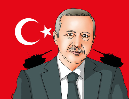 Cartoon: erdotanks (medium) by Lubomir Kotrha tagged erdogan,turkey,army,coup
