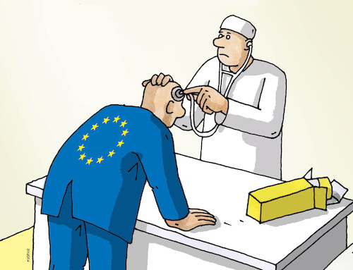 Cartoon: eutest (medium) by Lubomir Kotrha tagged eu,euro,eu,euro