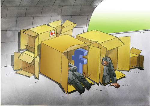 Cartoon: facekrabica (medium) by Lubomir Kotrha tagged facebook