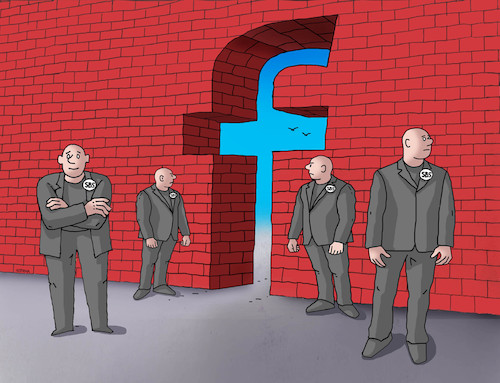 Cartoon: facesbs (medium) by Lubomir Kotrha tagged facebook,data