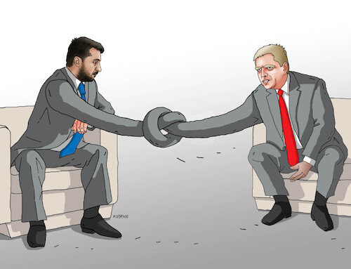 Cartoon: ficouzol (medium) by Lubomir Kotrha tagged ukraine,slovakia,fico,zelensky,ukraine,slovakia,fico,zelensky