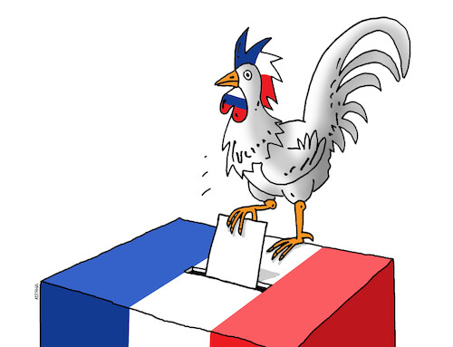 Cartoon: francevolby22 (medium) by Lubomir Kotrha tagged france,elections,macron,le,pen,france,elections,macron,le,pen