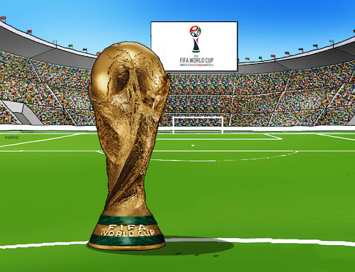 Cartoon: futcup26 (medium) by Lubomir Kotrha tagged football,soccer,world,cup,usa,canada,mexico,football,soccer,world,cup,usa,canada,mexico