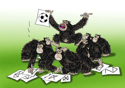 Cartoon: futgoril (medium) by Lubomir Kotrha tagged football,soccer,football,soccer