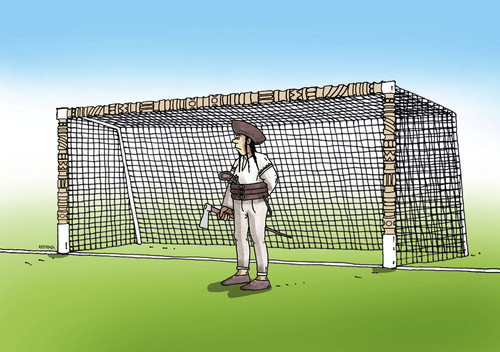 Cartoon: futornament (medium) by Lubomir Kotrha tagged football,soccer