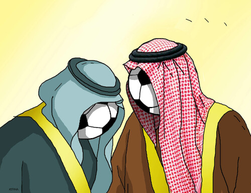 Cartoon: futsejk2 (medium) by Lubomir Kotrha tagged qatar,football,championships,qatar,football,championships