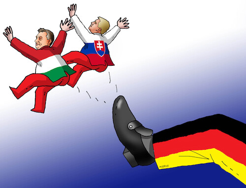 Cartoon: gerkop25 (medium) by Lubomir Kotrha tagged eu,slovakia,hungary,problems,eu,slovakia,hungary,problems