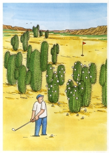 Cartoon: golfer (medium) by Lubomir Kotrha tagged humor