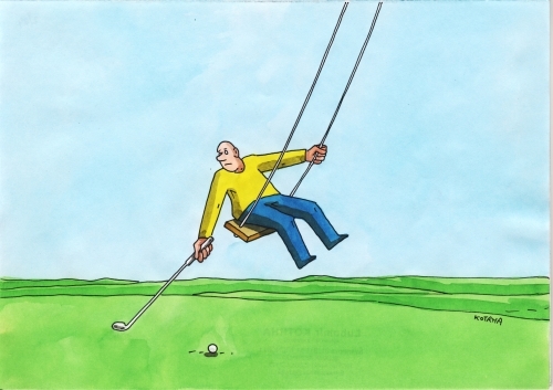 Cartoon: hojdagolf (medium) by Lubomir Kotrha tagged humor