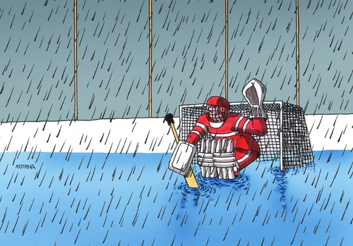 Cartoon: hokoleja (medium) by Lubomir Kotrha tagged hokej,hockey,world,cup
