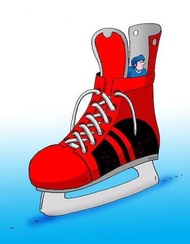 Cartoon: hokskrysa (medium) by Lubomir Kotrha tagged ice,hockey,winter,championships,canada