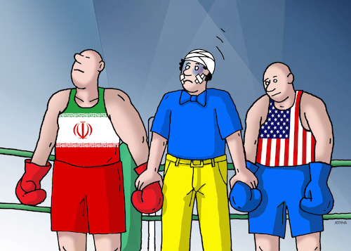 Cartoon: iranbox (medium) by Lubomir Kotrha tagged irak,iran,ukraine,boeing,usa,world,war