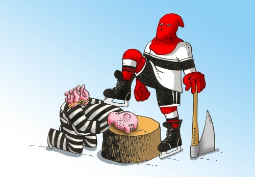 Cartoon: kathok (medium) by Lubomir Kotrha tagged ice,hockey