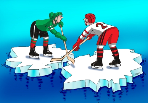 Cartoon: lady (medium) by Lubomir Kotrha tagged hokej,hockey,world,cup