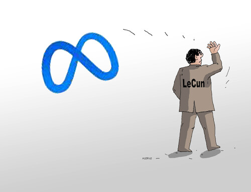 Cartoon: lecun (medium) by Lubomir Kotrha tagged meta,lecun,ai,meta,lecun,ai