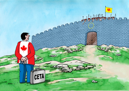 Cartoon: neotvorime (medium) by Lubomir Kotrha tagged ceta,canada,europe,eu,usa,brusel,world