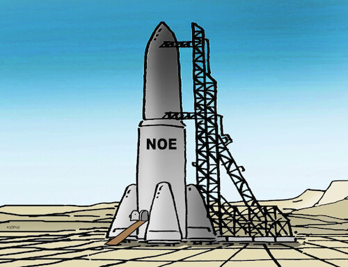 Cartoon: noeraket (medium) by Lubomir Kotrha tagged noe,noe