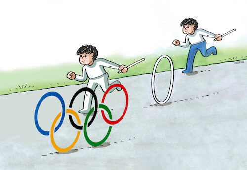 Cartoon: olympic games paris 2024 (medium) by Lubomir Kotrha tagged olympic,games,2024,paris,france,olympic,games,2024,paris,france