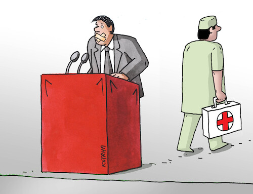 Cartoon: prelep (medium) by Lubomir Kotrha tagged doctor,politician,doctor,politician