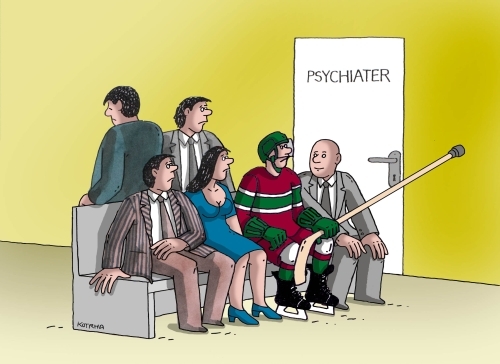 Cartoon: psyhok (medium) by Lubomir Kotrha tagged ice,hockey