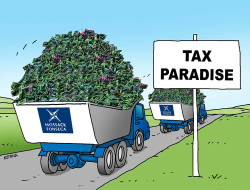 Cartoon: rajsko (medium) by Lubomir Kotrha tagged world,paradise,tax,papers,panama