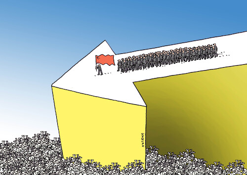 Cartoon: sipkodol (medium) by Lubomir Kotrha tagged flag,flag