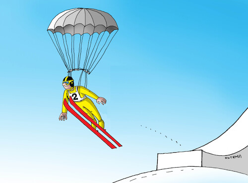 Cartoon: skokpadak (medium) by Lubomir Kotrha tagged italy,winter,olympics,italy,winter,olympics