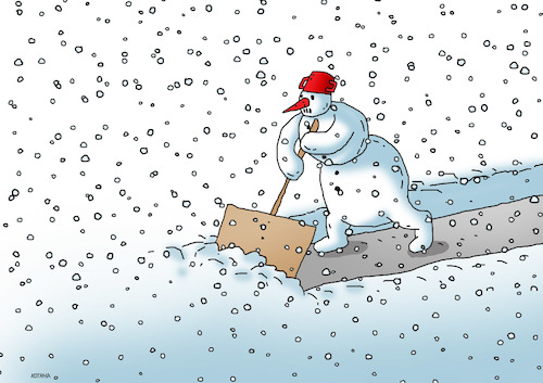 Cartoon: snehopad19 (medium) by Lubomir Kotrha tagged earth,climate,changes,warming,melting,glaciers