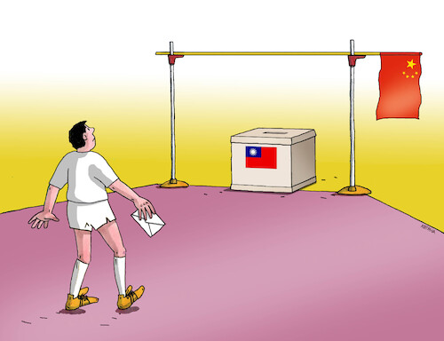 Cartoon: taiskok2 (medium) by Lubomir Kotrha tagged china,taiwan,elections,china,taiwan,elections