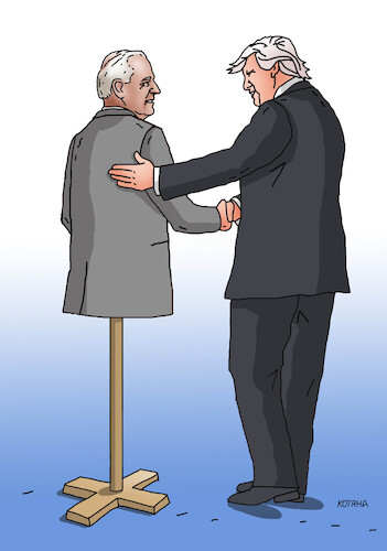 Cartoon: trumpbid24 (medium) by Lubomir Kotrha tagged usa,trump,biden,elections,usa,trump,biden,elections