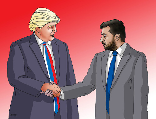 Cartoon: trumpviazan (medium) by Lubomir Kotrha tagged usa,ucraine,trump,zelensky,usa,ucraine,trump,zelensky