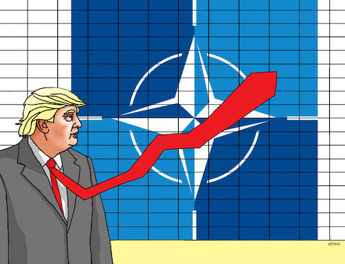 Cartoon: trumpzbroj (medium) by Lubomir Kotrha tagged donald,trump,usa,nato,europe,army