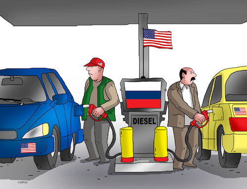 Cartoon: usadiesel (medium) by Lubomir Kotrha tagged trump,putin,usa,russia,diesel,trump,putin,usa,russia,diesel