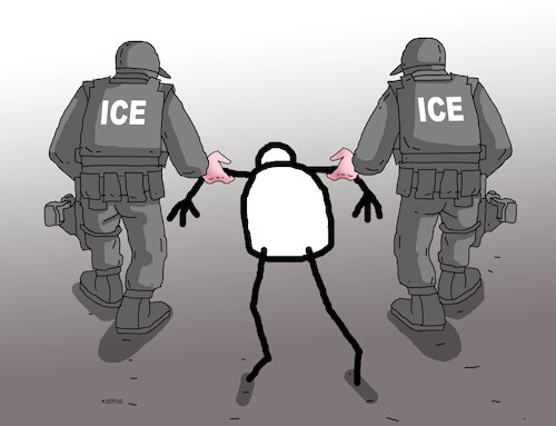 Cartoon: usaice2 (medium) by Lubomir Kotrha tagged usa,police,ice,migrants,usa,police,ice,migrants