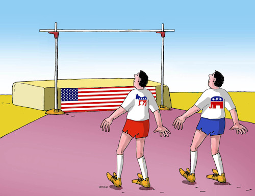 Cartoon: usaskok (medium) by Lubomir Kotrha tagged usa,election,trump,biden,usa,election,trump,biden