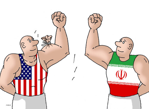 Cartoon: usiransval26 (medium) by Lubomir Kotrha tagged usa,iran,war,usa,iran,war