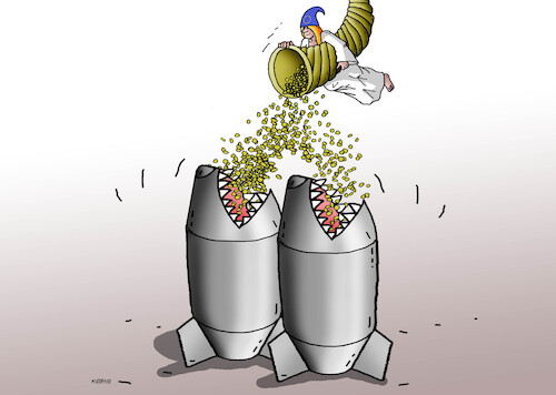 Cartoon: zbrojliatie (medium) by Lubomir Kotrha tagged eu,money,euro,weapons,war,peace,eu,money,euro,weapons,war,peace