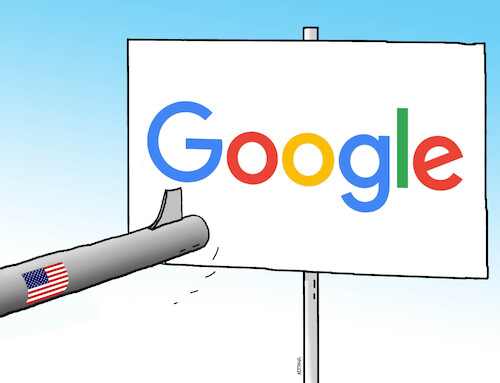 Cartoon: google problems USA (medium) by Lubomir Kotrha tagged google,problems,usa,google,problems,usa