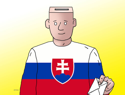 Cartoon: Slovakia-elections (medium) by Lubomir Kotrha tagged slovakia,presidential,election,slovakia,presidential,election