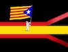 Cartoon: catalancesta (small) by Lubomir Kotrha tagged catalonia,independence,spain,europa,barcelona,madrid