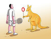 Cartoon: doklok (small) by Lubomir Kotrha tagged tennis vaccine novak djokovic australia