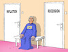 Cartoon: ecbdvere-en (small) by Lubomir Kotrha tagged ecb,inflation,recession,euro,euo