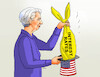 Cartoon: ecbtah25-en (small) by Lubomir Kotrha tagged ecb,usa,fed,interest,rates