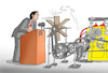 Cartoon: elektrorec-far (small) by Lubomir Kotrha tagged politicians,speakers,and,speeches,promises,tribunes,microphones