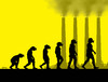 Cartoon: evolclimate (small) by Lubomir Kotrha tagged climate,summit,paris,co2,smog,world