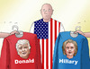 Cartoon: hilladonshirt (small) by Lubomir Kotrha tagged hillary clinton donald trump president election usa dollar world