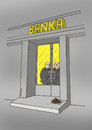Cartoon: hovbank (small) by Lubomir Kotrha tagged money,bank,eu,euro,dollar,crisis,cyprus