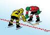Cartoon: hranice (small) by Lubomir Kotrha tagged hokej,hockey,world,cup