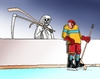 Cartoon: kosahok (small) by Lubomir Kotrha tagged hokej hockey world cup
